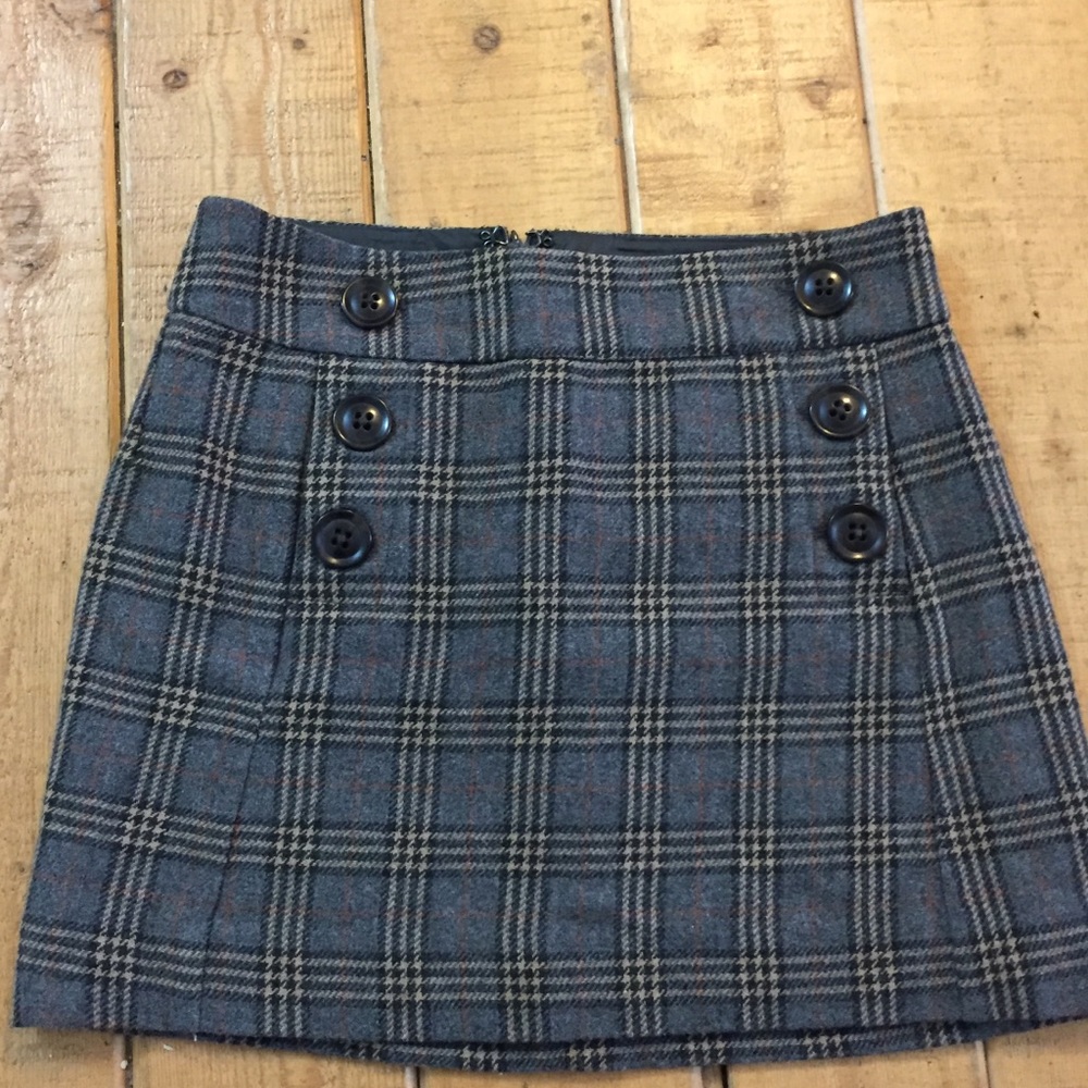 Fall plaid mini skirt - Gap size 0